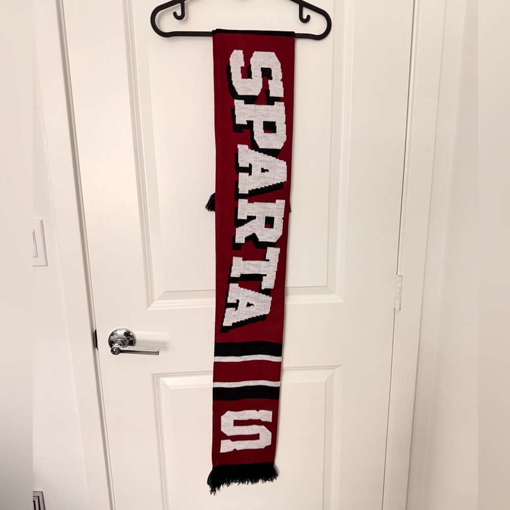 Bold Red and Black Men's Scarf